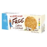 Biscuiti crocanti cu fulgi de cocos (fara zahar) 135g - Bogutti, 12 bucati