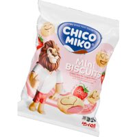 Biscuiti umpluti cu crema de capsuni Chico Miko 30 g, 24 bucati