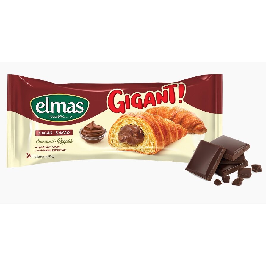 Croissant cu crema de cacao Elmas Gigant, 160 g - zozocafe