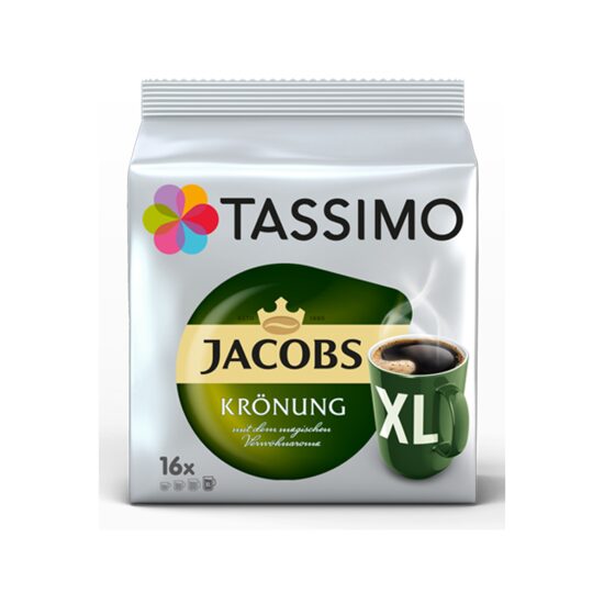 Capsule cafea Tassimo Jacobs Krönung XL, 16 bauturi x 195 ml, 16 capsule
