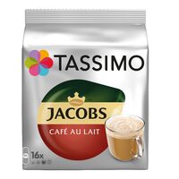 Capsule cafea, Jacobs Tassimo Café au Lait, 16 bauturi x 180 ml, 16 capsule