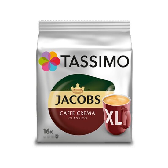 Capsule Tassimo Jacobs Caffe Crema Classico XL, 16 capsule, 5 bucati
