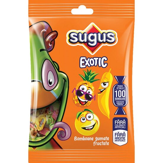 Bomboane Gumate Sugus Exotic, 400 g, cu Aroma de Fructe Exotice