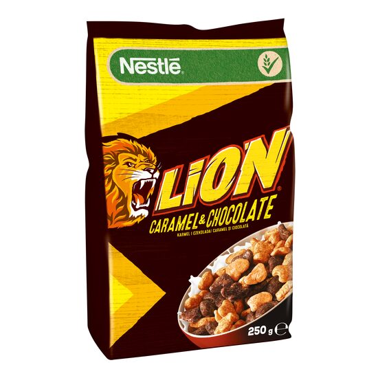 Cereale Nestlé Lion Caramel&Chocolate, 250 g
