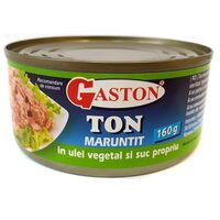 Ton maruntit Gaston in ulei vegetal si suc propriu 160 g