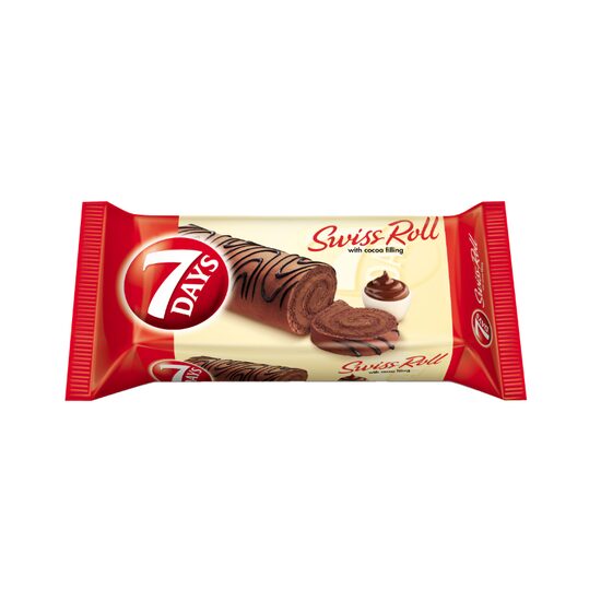 Rulada elvetiana cu crema de cacao 7 Day's, 200g