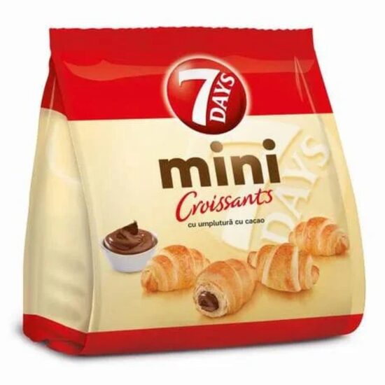 Mini 7 Days cacao – croissant cu umplutură de cacao, gustare dulce și crocantă
