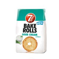Rondele Bake Rolls cu arome de ceapa verde si smantana, 7 Days , 80 g