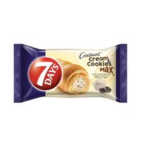 Croissant  7 Days Max Double cu crema de vanilie si biscuiti, 80 g