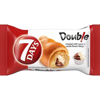 Croissant dublu cu crema de cacao si vanilie 7Day's 60g