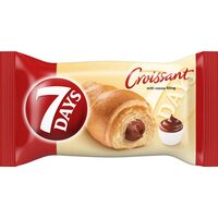 Croissant cu crema de vanilie si glazura de ciocolata 7 Day's, 60g