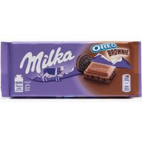 Ciocolata cu biscuiti si brownie Milka 100g