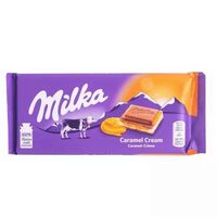 Ciocolata Milka umpluta cu crema caramel 100g