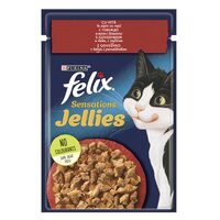 Hrana umeda pentru pisici Felix Sensations Vita si rosii, 85g