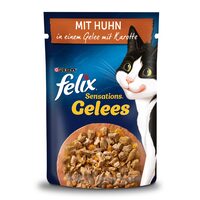 Hrana umeda pentru pisici Felix Sensations Pui si Morcov, 85g	