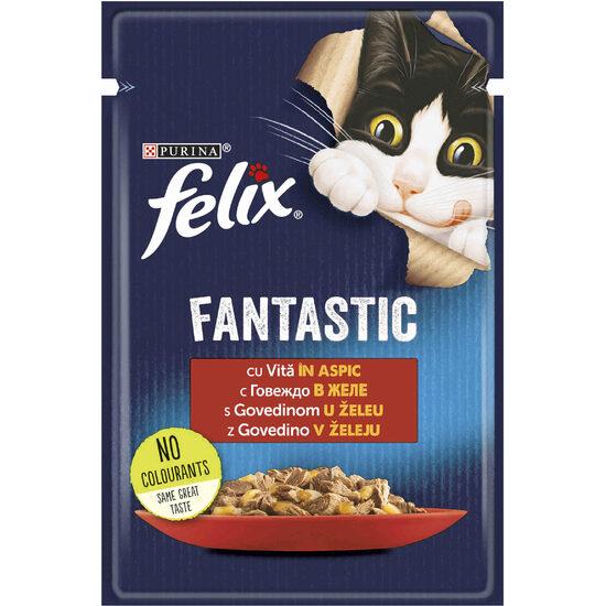 Hrana umeda pentru pisici Felix Fantastic Vita in Aspic, 85g