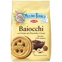 Biscuiti cu crema de cacao si alune de padure Baiocchi Nocciola Mulino Bianco, Barilla, 260g