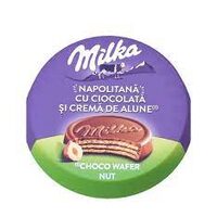 Napolitana Milka Choco Wafer Nut cu alune de padure, 30g