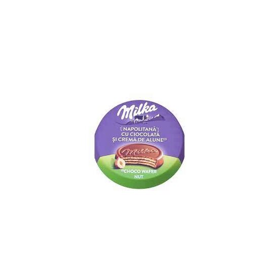 Napolitana Milka Choco Wafer Nut cu alune de padure, 30g