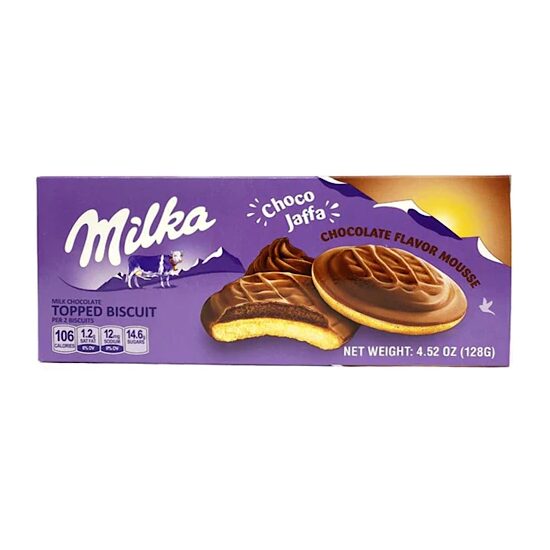 Milka Jaffa Cu Spumă Cu Aromă De Ciocolată 128G
