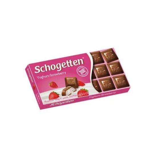 Tableta ciocolata Schogetten Iaurt & Capsuni, 100 g