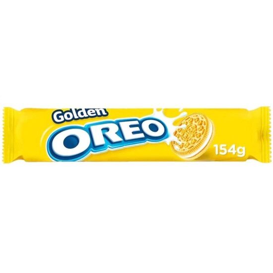 Biscuiti cu crema de vanilie Oreo Gold, 154g