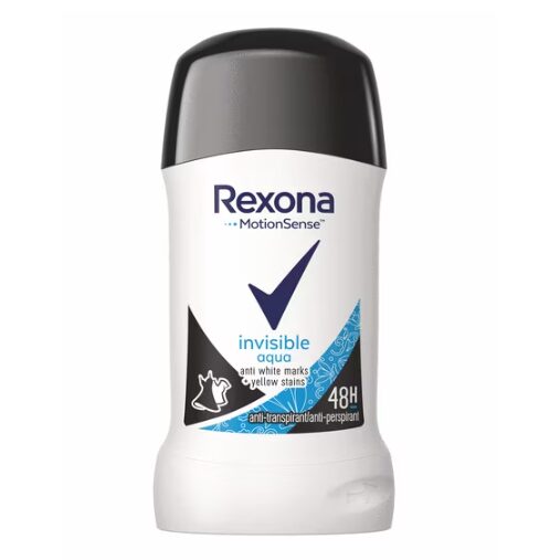 Deodorant antiperspirant stick Rexona Invisible Aqua, 40 ml