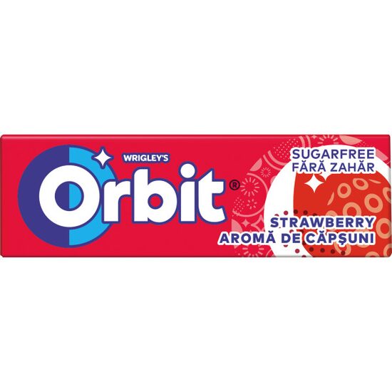 Orbit Strawberries guma de mestecat cu aroma de capsuni 10 buc 14 g, 30 bucati