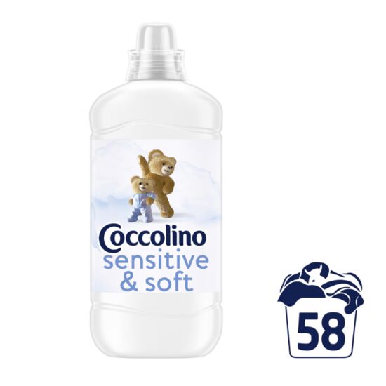 Balsam de rufe Coccolino Sensitive, 1.45L, 58 spalari