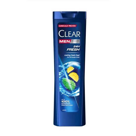 Sampon Clear Men 24H Fresh, 225 ml