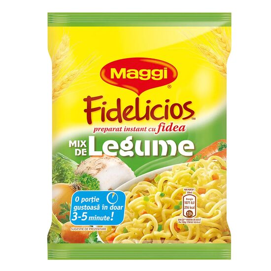 Fidea instant cu gust de legume Maggi Fidelicios 59.2g