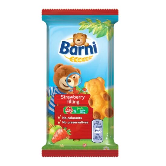Prajitura cu crema de capsuni Barni, 30g