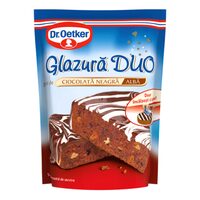 Glazura duo Dr. Oetker cu gust de ciocolata neagra si alba, 100 G