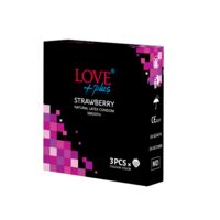 Prezervativ, Love Plus Strawberry, 3 bucati
