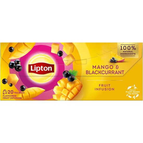 Ceai Lipton Mango-Blackcurrant, 20 plicuri
