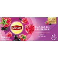 Ceai Lipton cu zmeura si soc, 20 plicuri