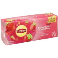 Ceai Lipton Capsuni si Rubarba, 20 pliculete