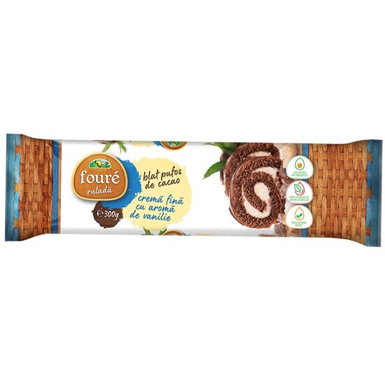 Rulada cu crema de vanilie Foure, 300 g
