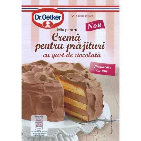 Crema pentru prajitura cu gust de ciocolata si unt 155g