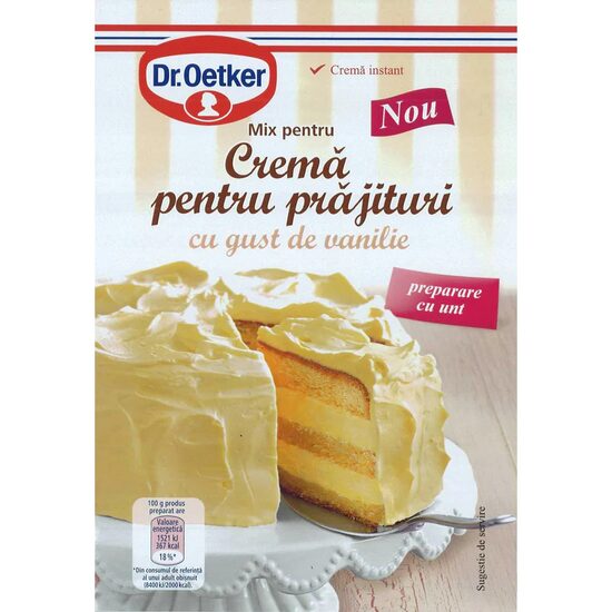 Crema pentru prajituri cu gust de vanilie si unt 140g