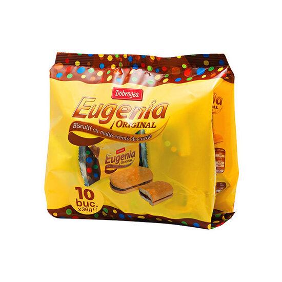 Punga biscuiti cu crema Eugenia original Dobrogea 10 bucati, 360 g