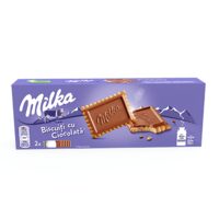  Biscuiti Milka Choco Biscuits acoperiti cu ciocolata cu lapte din Alpi 150g