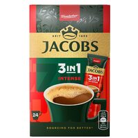 Jacobs Intense 3 in 1 Cafea instant, 11.1 g x 24 buc