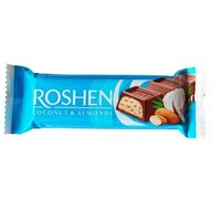 Baton ciocolata cu lapte si crema de cocos si migdale Roshen 29g