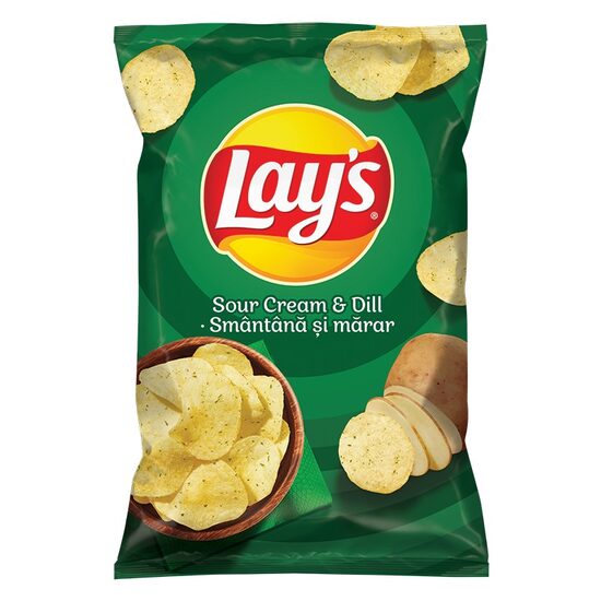 Chipsuri cu smanatana si marar Lay's Chips Dill 60g 