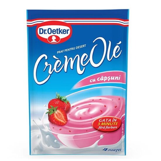 Praf pentru desert Dr. Oetker Creme Ole cu capsuni 75g, 25 plicuri