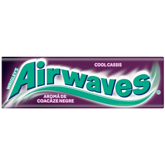 Airwaves Cool Cassis guma de mestecat cu arome de mentol si coacaze negre 10 buc 14 g, 30 bucati