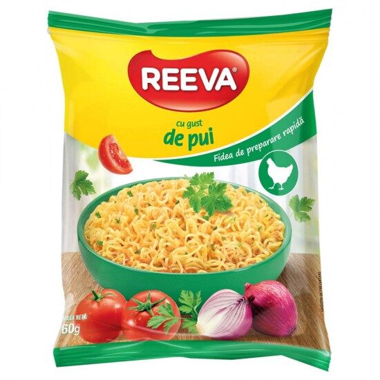 Fidea de preparare rapida cu gust de pui 60gr, Reeva