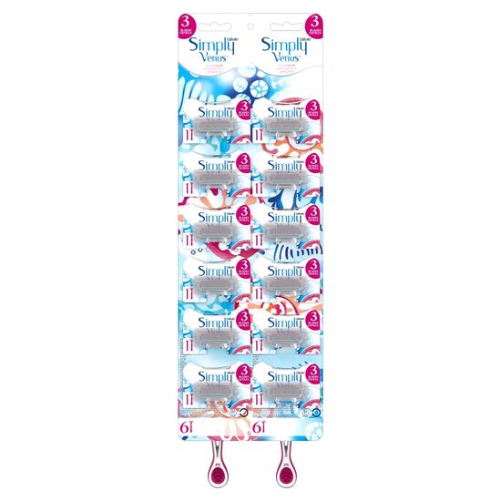 Aparat ras unica folosinta cu 3 lame Gillette Simply Venus, 12 bucati