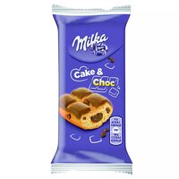 Prajitura Pandișpan cu bucati de ciocolata Milka Cake&Choc, 35g